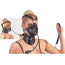 Маска с фаллоимитатором и ошейником Zado Leather Mask With Dildo, черная - Фото №3