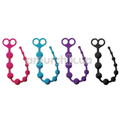 Анальная цепочка Virgite Essentials Anal Beads E3, голубая