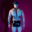 Костюм полицейского JSY Sexy Lingerie 9106, черный: трусы-боксеры + портупея + фуражка + наручники - Фото №5