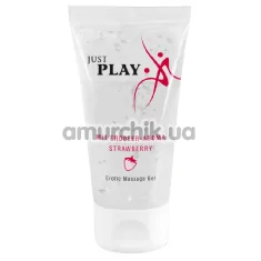 Массажный лубрикант Just Play Erotic Massage Gel Strawberry - клубника, 50 мл - Фото №1