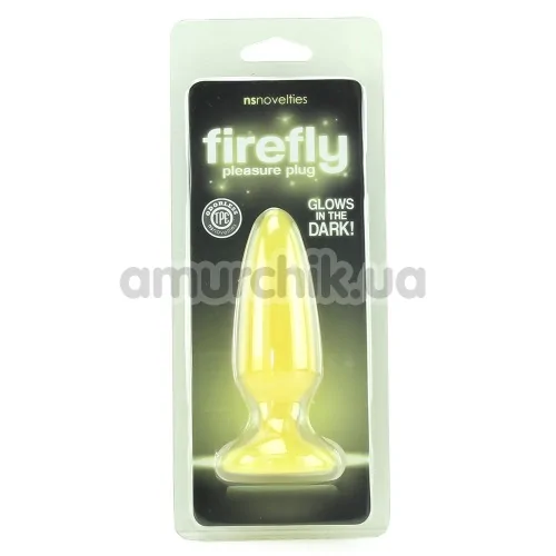 Анальная пробка Firefly Pleasure Plug Small, желтая