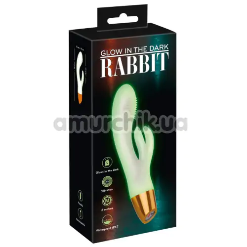 Вибратор Glow In The Dark Rabbit, светящийся в темноте