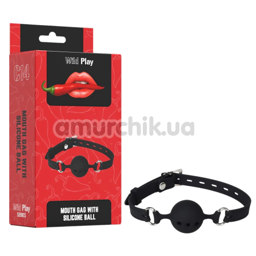 Кляп Wild Play Mouth Gag With Silicone Ball C14, чорний