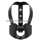 Маска на голову для страпона Bedroom Fantasies Head Bondage Harness, черная - Фото №1