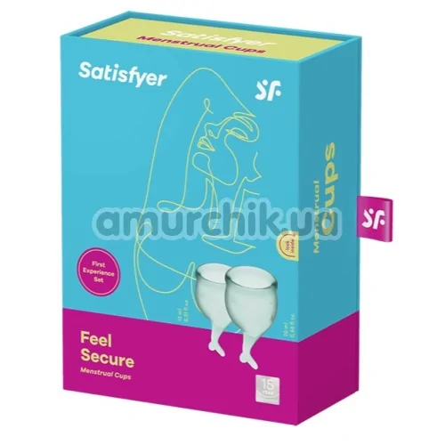 Набір з 2 менструальних чаш Satisfyer Feel Secure, зелений