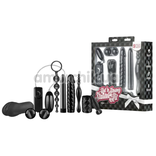 Набор секс-игрушек Loveboxxx Hot'n Steamy Starter Kit, черный