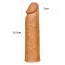 Насадка - удлинитель пениса Lovetoy Pleasure X-Tender Series LV1050, коричневая - Фото №4