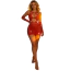 Платье Star Night Secret Garden Rhinestone Mini Dress, красное - Фото №8