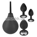 Набір з 4 предметів Black Velvets Anal Kit Jewel, чорний - Фото №1