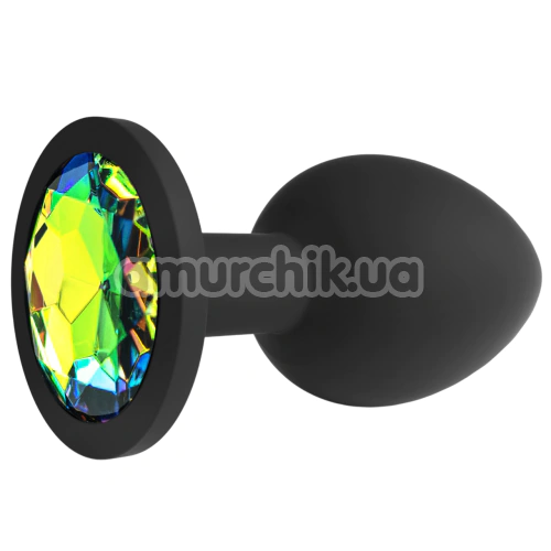 Анальна пробка зі змінним кристалом Crushious Camileo Large, чорна