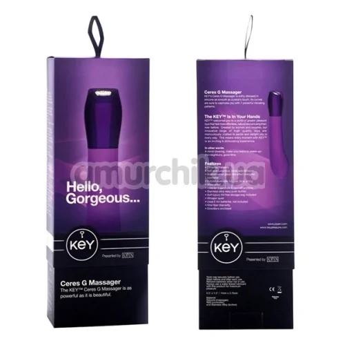 Вибратор для точки G KEY Ceres G-Spot Massager, фиолетовый