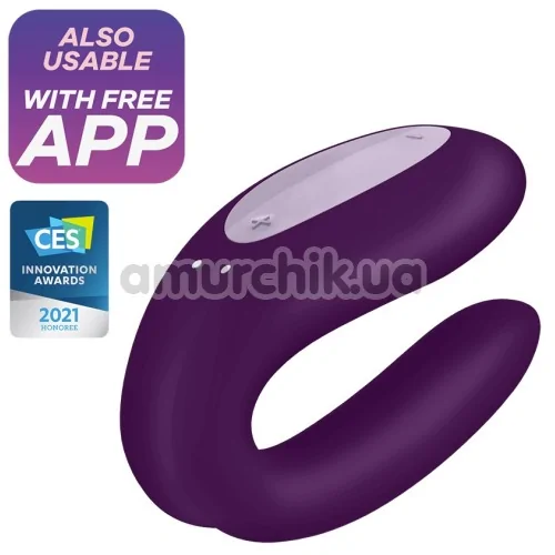 Вибратор Satisfyer Double Joy Partner Vibrator, фиолетовый