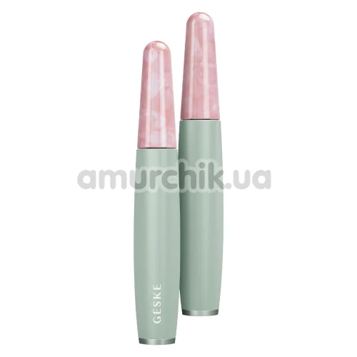 Ручка-масажер для обличчя Geske Rose Quartz Depuffing Pen 6 in 1, зелений