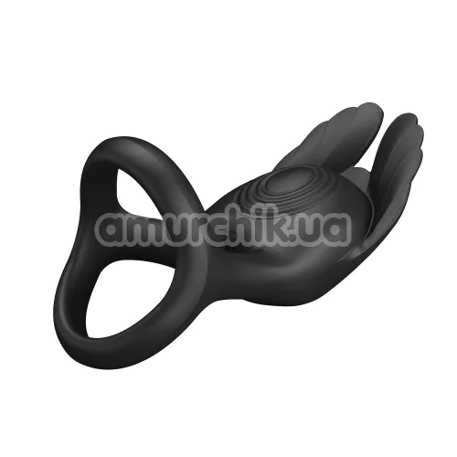 Виброкольцо для члена Pretty Love Vibrant Penis Ring Silas, черное