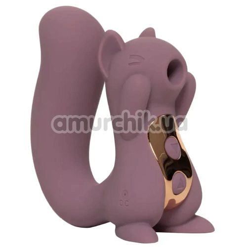 Симулятор орального сексу для жінок з вібрацією Sweet Em Velvet Lure Sneaky Squirrel, фіолетовий