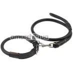 Ошейник с поводком Behave! Luxury Fetish Sexy Slave Collar & Leash, чёрный - Фото №1