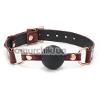 Кляп Liebe Seele Wine Red Silicone Ball Gag, бордово-чорний - Фото №1