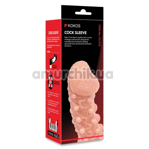 Насадка на пеніс Kokos Cock Sleeve CS 010-S, тілесна