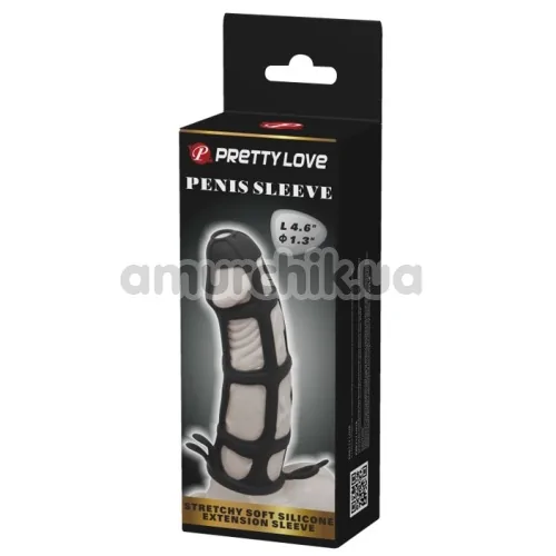 Насадка на пеніс Pretty Love Penis Sleeve, чорна