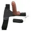 Страпон с вибрацией Ultra Passionate Harness Realdeal Penis Strap On, коричневый - Фото №5