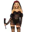 Костюм невесты Leg Avenue Heartbreak Bride Costume черный: боди + рукава + вуаль + чокер - Фото №3
