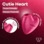 Симулятор орального сексу для жінок з вібрацією Satisfyer Cutie Heart Battery Powered, яскраво-рожевий - Фото №7