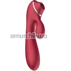 Вібратор з вакуумним стимулятором 2 in 1 Clit Sucker Rabbit Vibrator PL-VR21562, червоний - Фото №1