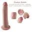 Вибратор-насадка Hismith Slight Curved Vibrating Silicone Dildo, телесный - Фото №5