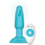 Анальная пробка с вибрацией и ротацией  B-Vibe Rimming Plug 2, бирюзовая - Фото №1