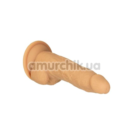 Вибратор с ротацией Addiction Naked Rotating & Vibrating Dong 8, светло-коричневый