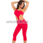 Комбінезон One Shoulder Cropped Catsuit, червоний - Фото №1