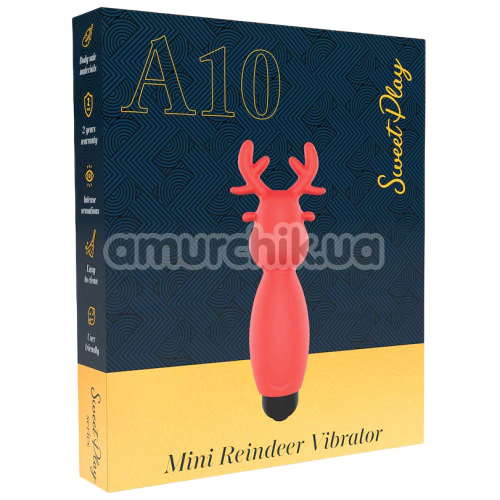 Клиторальный вибратор Sweet Play Mini Reindeer Vibrator A10, красный