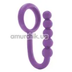 Ерекційне кільце зі стимулятором простати Ball Cinch With Anal Bead, фіолетове - Фото №1