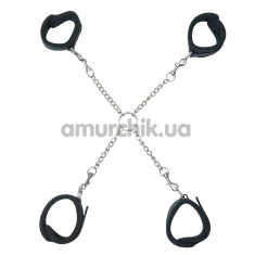 Фиксаторы для рук и ног Punishment Hog-Tie, черные - Фото №1