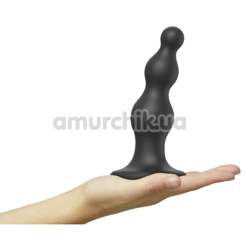 Фалоімітатор Strap-On-Me Dildo Plug Beads M, чорний