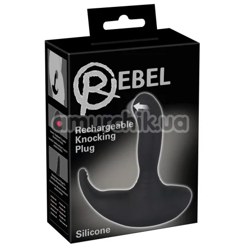 Вібростимулятор простати Rebel Rechargeable Knocking Plug, чорний