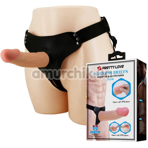 Порожній страпон Pretty Love Harness Briefs Stark, тілесний