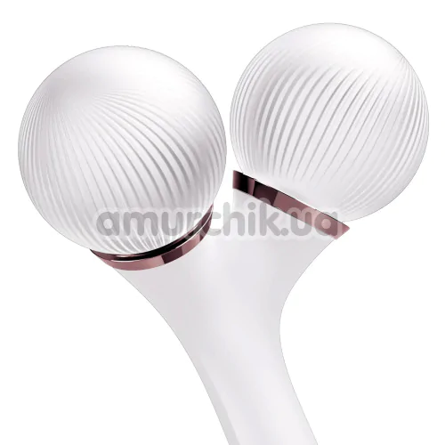 Ультразвуковий масажер Geske Sonic Facial & Body Roller 4 in 1, біло-золотий