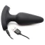 Анальная пробка с вибрацией Booty Sparks 28X Laser Heart Anal Plug With Remote Control Medium, черная - Фото №4