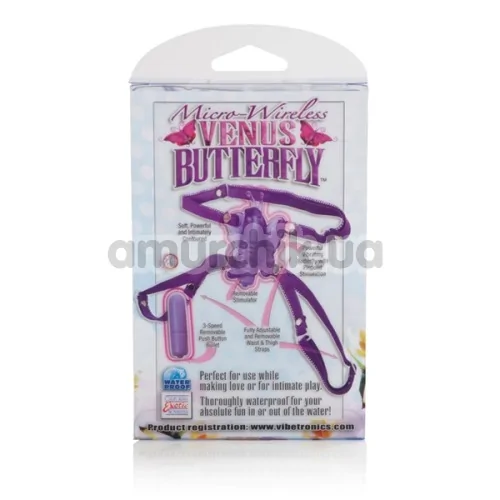 Кліторальний стимулятор Micro - Wireless Venus Butterfly, фіолетовий