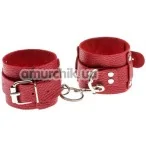 Фиксаторы для рук Leather Dominant Hand Cuffs, красные - Фото №1