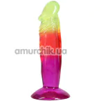 Фалоімітатор Doc Johnson Crystal Jellies Classic Dong 6.5, різнокольоровий - Фото №1