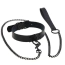 Ошейник с поводком DS Fetish Collar With Black Leash, черный