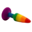 Анальная пробка Alume Silicone Pride Plug М, радужная - Фото №2
