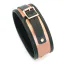 Нашийник з повідцем Liebe Seele Rose Gold Memory Leather Collar and Metal Chain Leash, золото-чорний - Фото №2