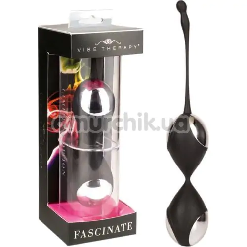 Вагінальні кульки Vibe Therapy Fascinate, вугільно-чорні