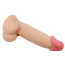 Фалоімітатор Sliding Skin Bendable 7.6, тілесний - Фото №4