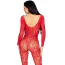 Комбинезон Leg Avenue Crotchless Fishnet Bodystocking Flower, красный - Фото №8