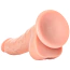 Фаллоимитатор Realrock Curved Dildo With Balls 7, телесный - Фото №4