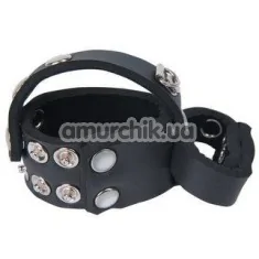 Ерекційне кільце Kinky Cock Ring & Ball Harness, чорне - Фото №1